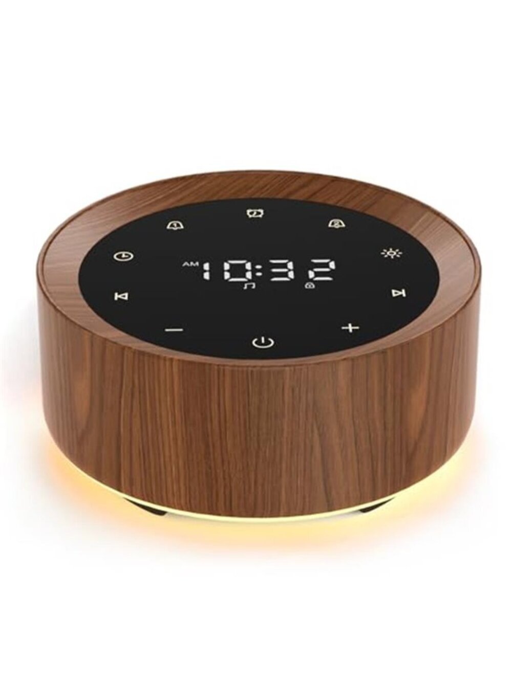 Wood White Noise Machine Alarm Clock Night Light Sleep Sound Machine Nursery